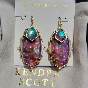💖NWT Custom💖 KENDRA SCOTT Custom Mauve Abalone+Dichroic+Gold Baroque CoryElla